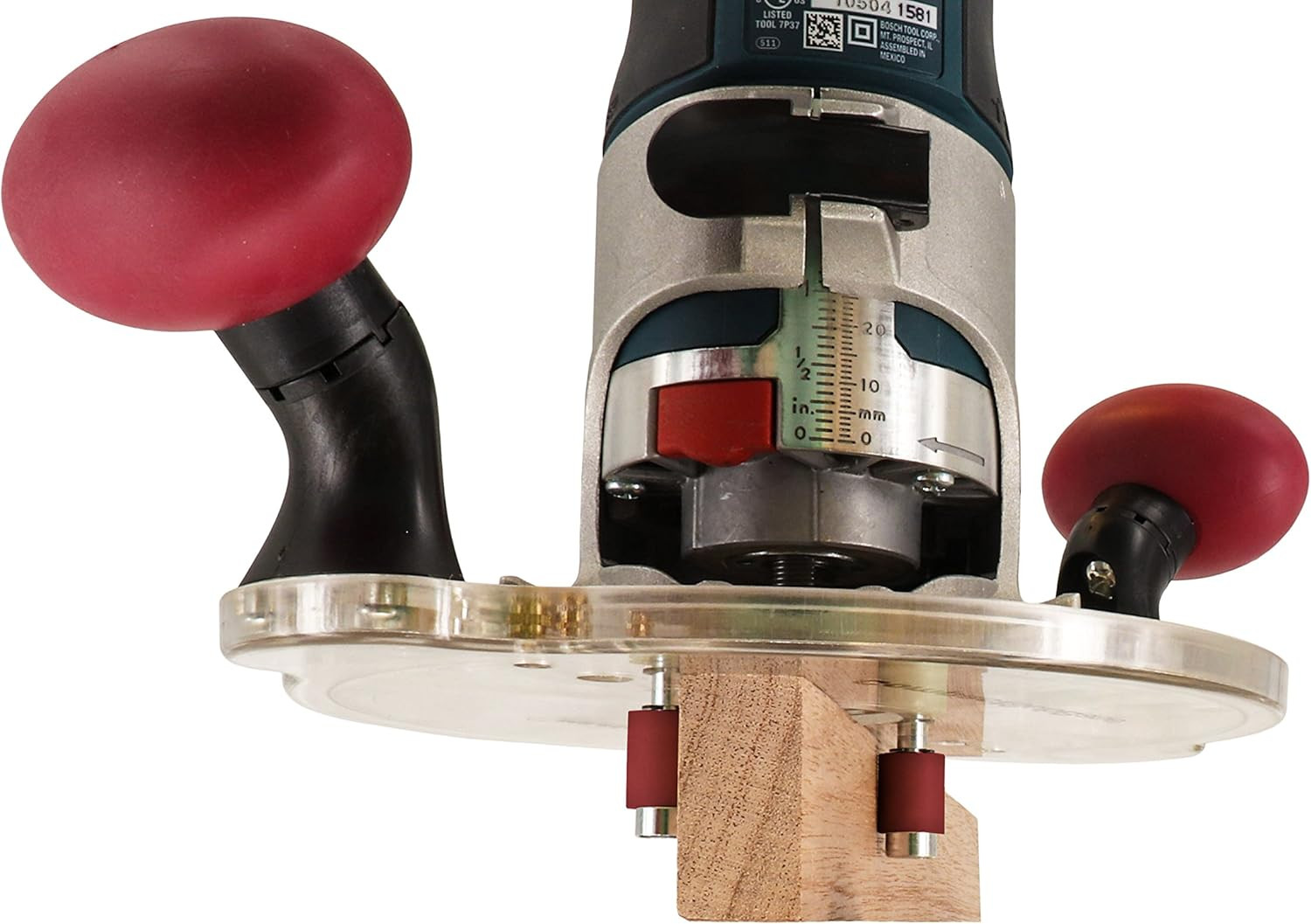 1225 Compactsubbase - Adjustable Universal Router Base Plate with Rotational Han
