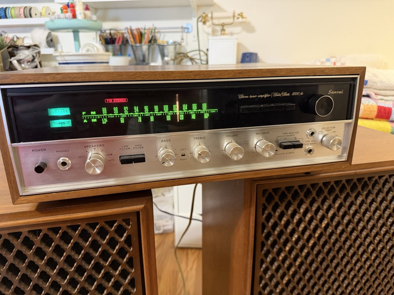 SANSUI 5000A VINTAGE AM/FM STEREO RECEIVER - SERVICED - CLEANED - TESTED