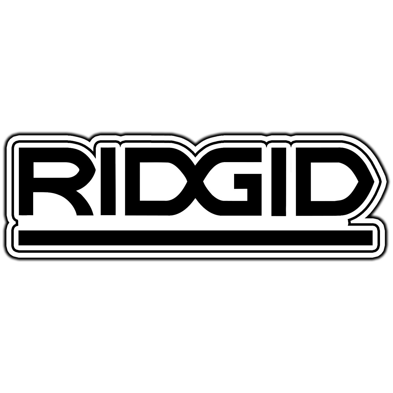 Rigid Black Logo #2 Sticker Waterproof Vinyl Decal Die-Cut Car Garage