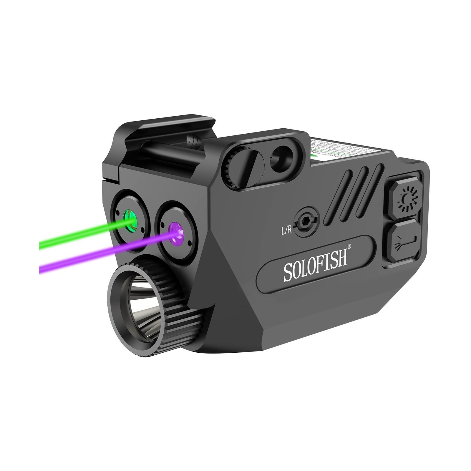 SOLOFISH 500lm Pistol Light and Purple/Infrared (IR)/Green Blue Bea... Fast Ship