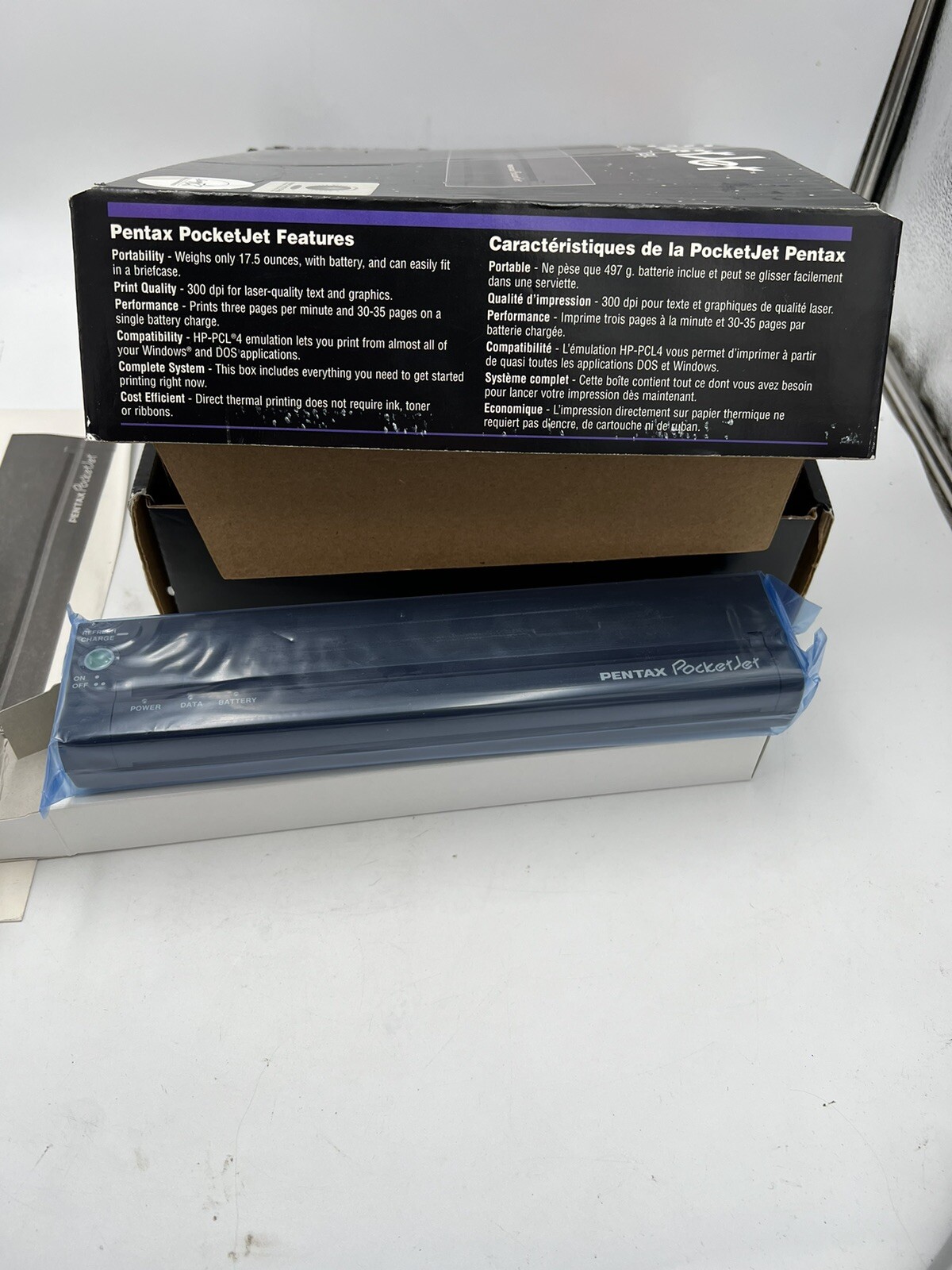 Pentax PocketJet PT-A4301 Mobile Thermal Printer With Complete Accessories