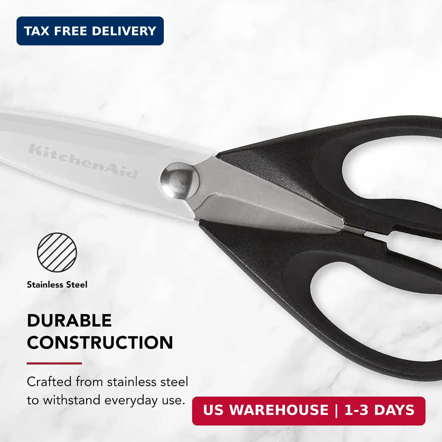 All Purpose Kitchen Shears with Protective Sheath Durable Stainless S