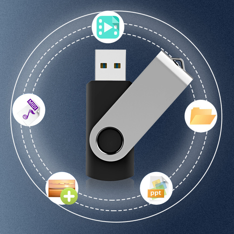 USB 3.0 16GB 100x Metal Anti-skid Swivel Style Flash Drives Memory For PC Laptop