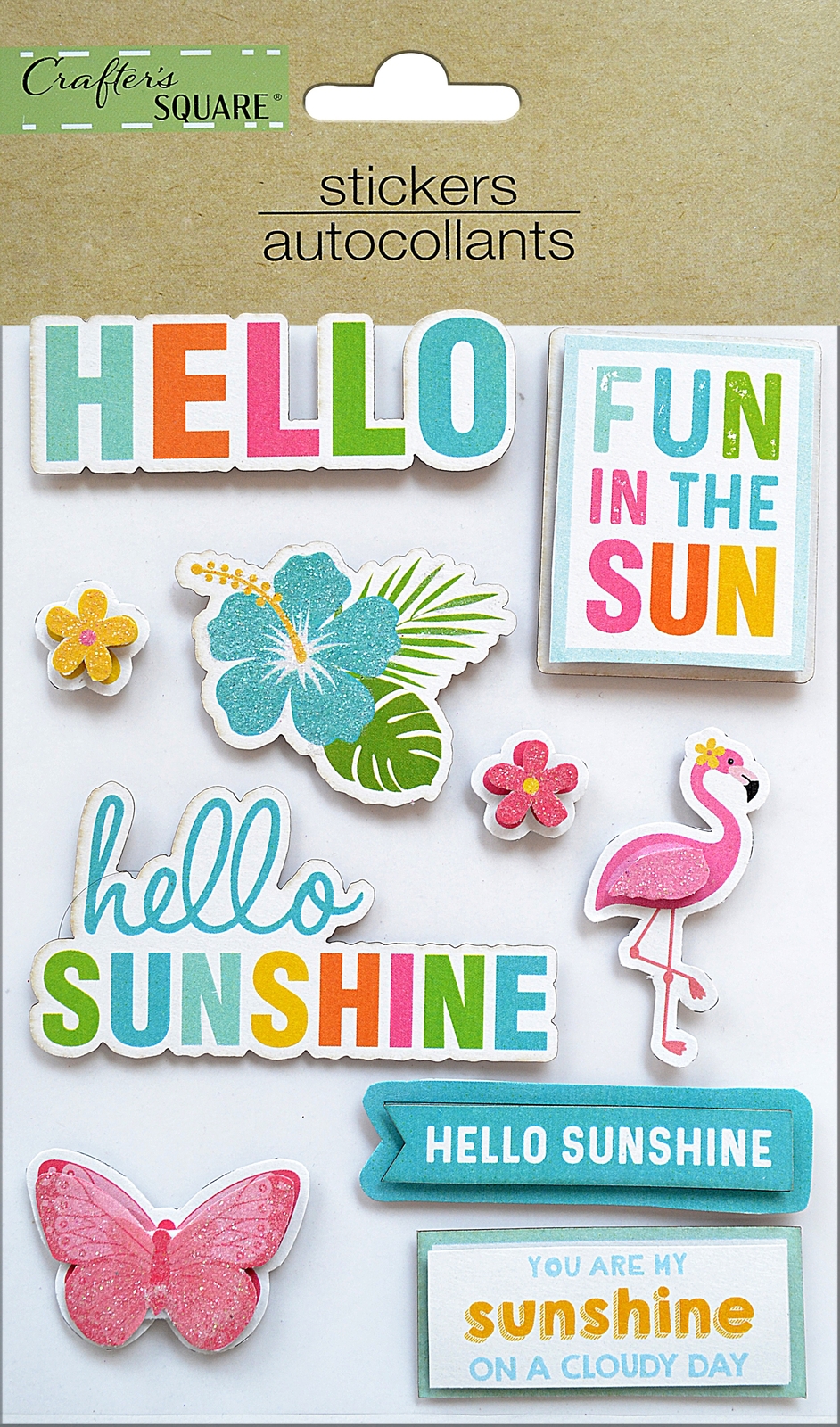 Little Birdie 3D Embellishment 10/Pkg-Fun In The Sun