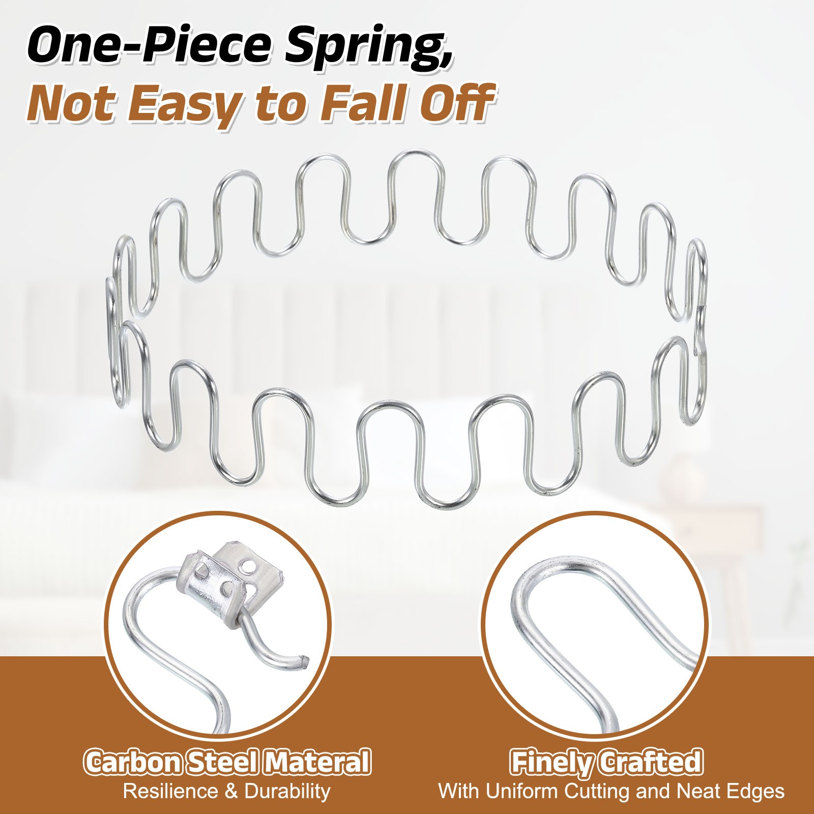29.5" Upholstery Spring Replacement Kit, Sagging Cushions Repair Kit Silver