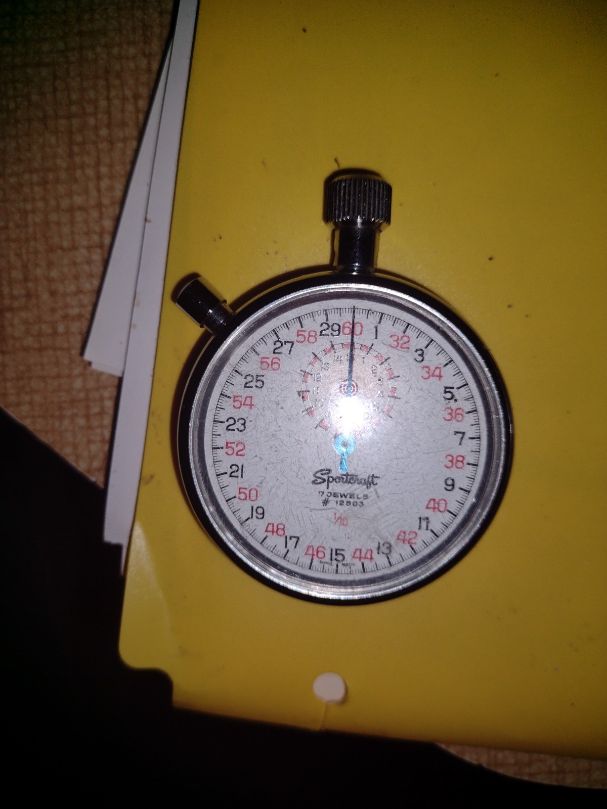 vintage Sportcraft 7 jewel stopwatch