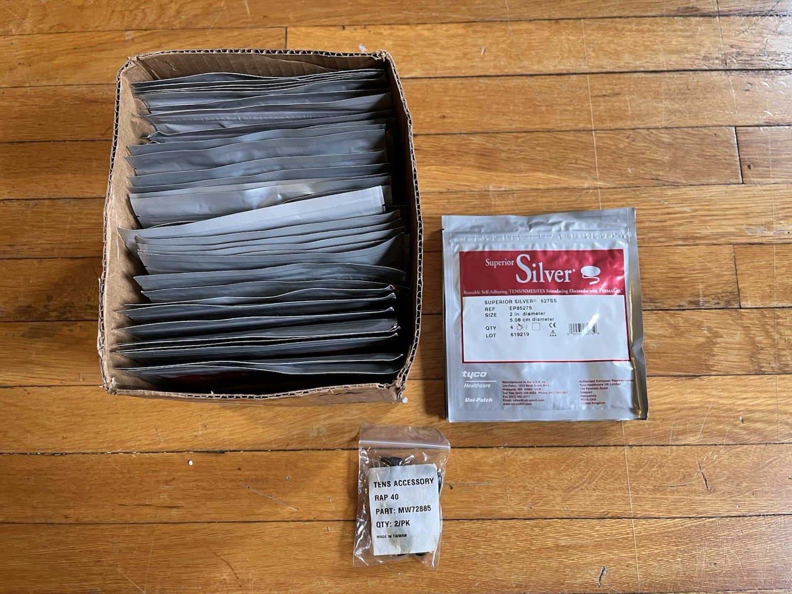 Tyco Superior Silver 627SS Stimulating Electrode 2 in. Lot of 45 Packages