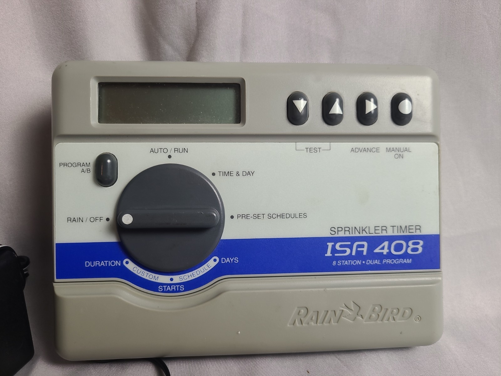 Rain BIRD ISA-408 8 Station Automatic Dual Program Sprinkler Timer w/AC Adapter