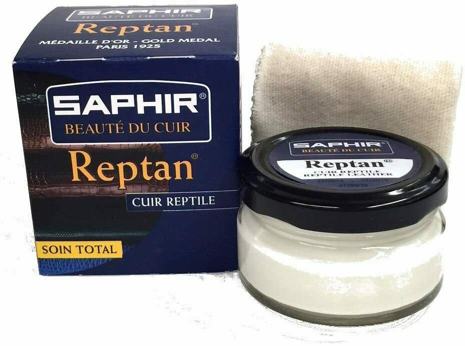 Saphir Reptan 50ml Jar - For Exotic Leathers w/ Cleaning Cloth