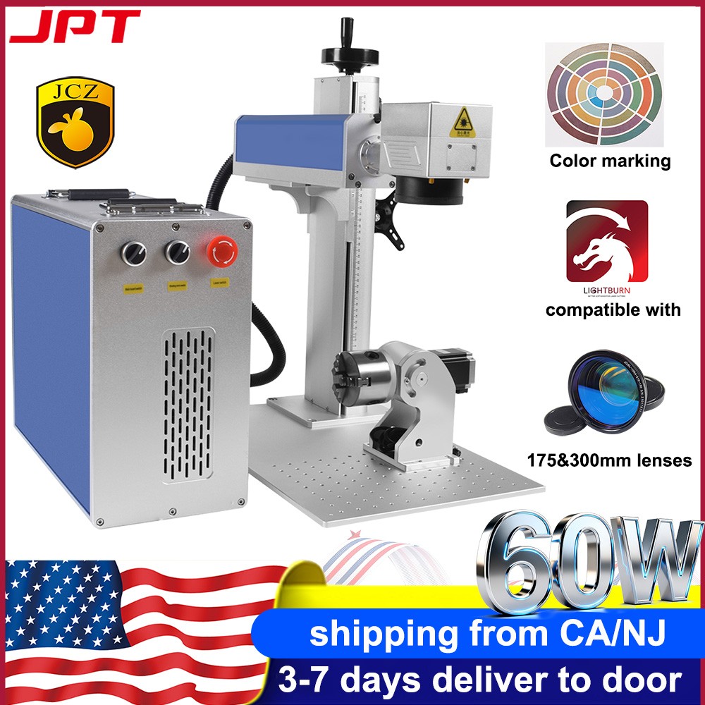 JPT 60W MOPA Laser Engraving Marking Machine Support Lightburn DIY Marking US