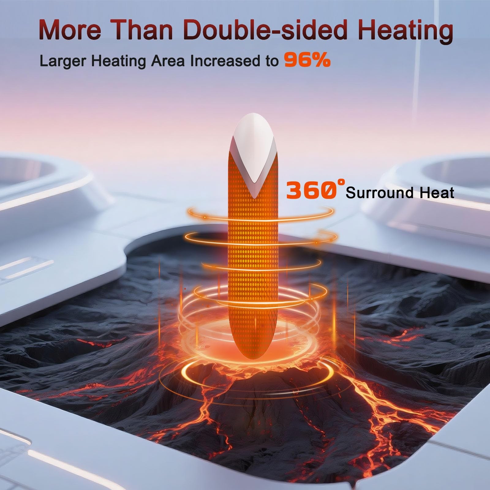 Thermally Conductive Silicone Rechargeable Hand Warmers 2 Pack, 6000mAh Doubl...
