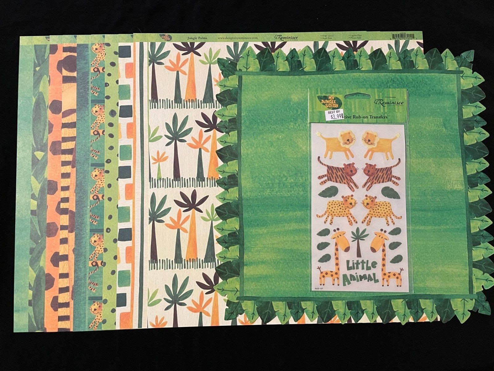 REMINISCE "MY JUNGLE SAFARI" 12X12 DS PAPERS AND EMBELLISHMENTS