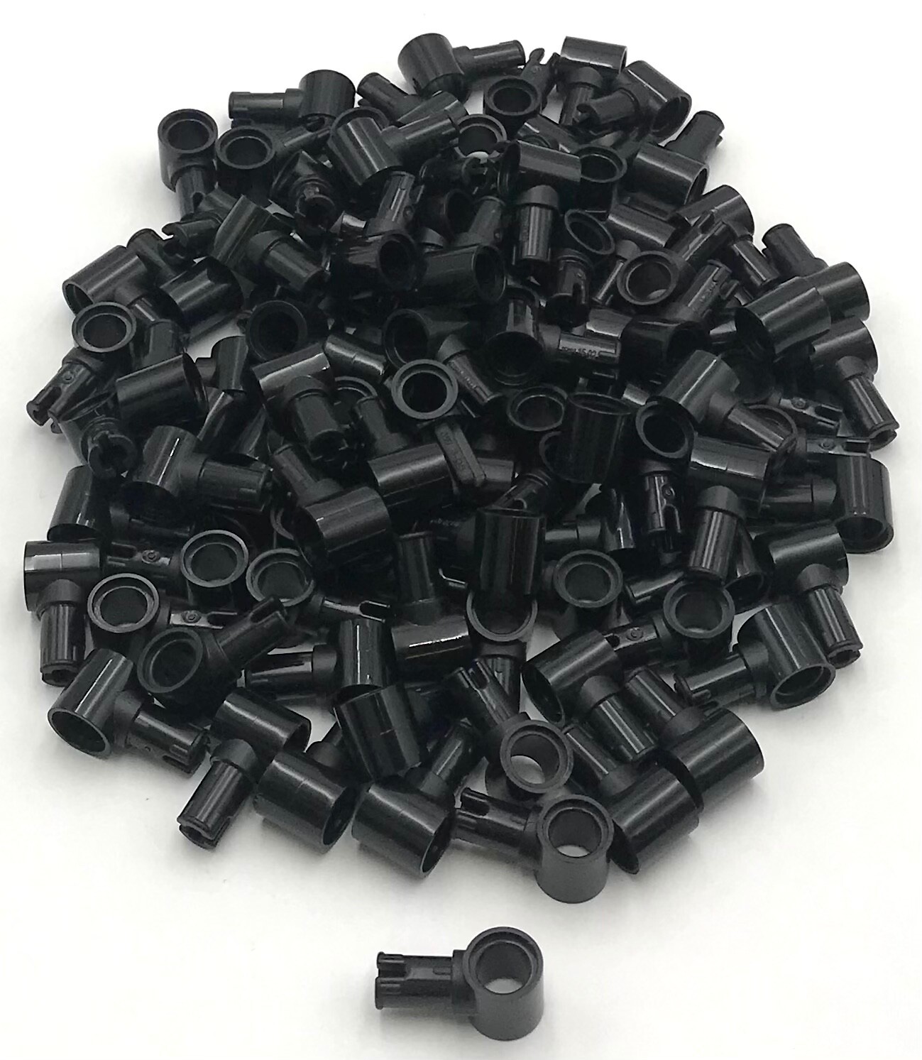 Lego 100 New Black Technic Pins Friction Ridges Pin Hole