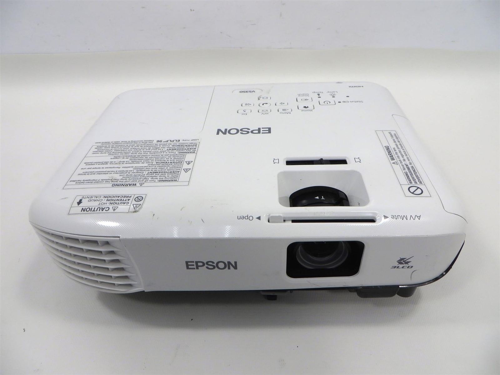 Epson VS350 3LCD HD Projector - Lamp Runtime : 00 Hrs