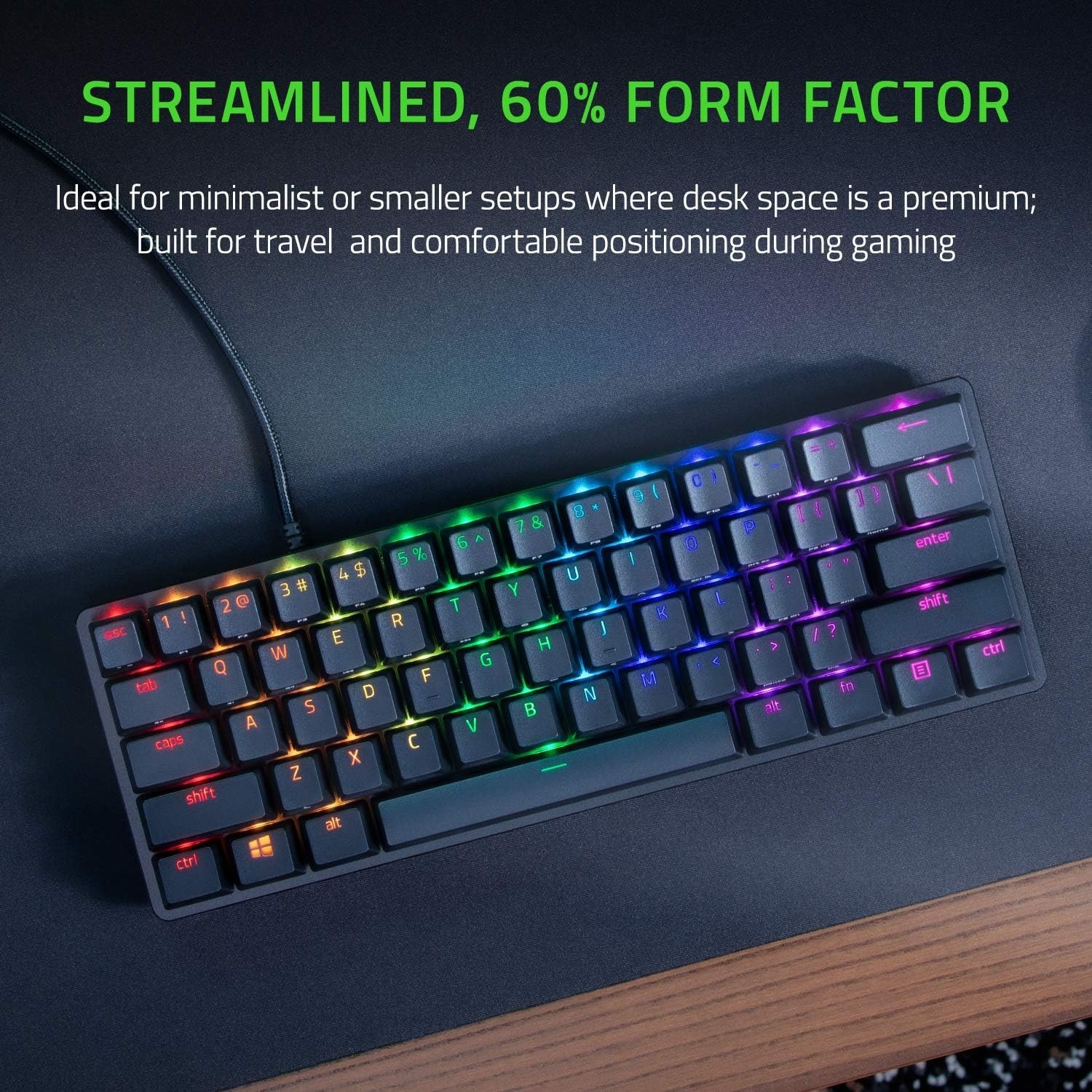 Razer Huntsman Mini 60% Gaming Keyboard Clicky Optical Switch Black