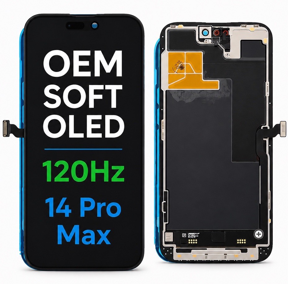 OEM iPhone 14 Pro Max 120Hz Soft OLED Display Touch Screen Replacement