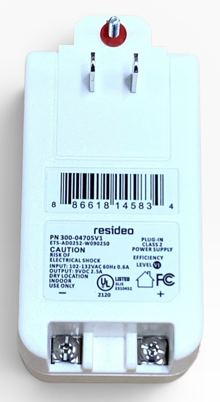 Honeywell / Resideo 300-04705V1 9V DC 2.5A Power Supply Transformer