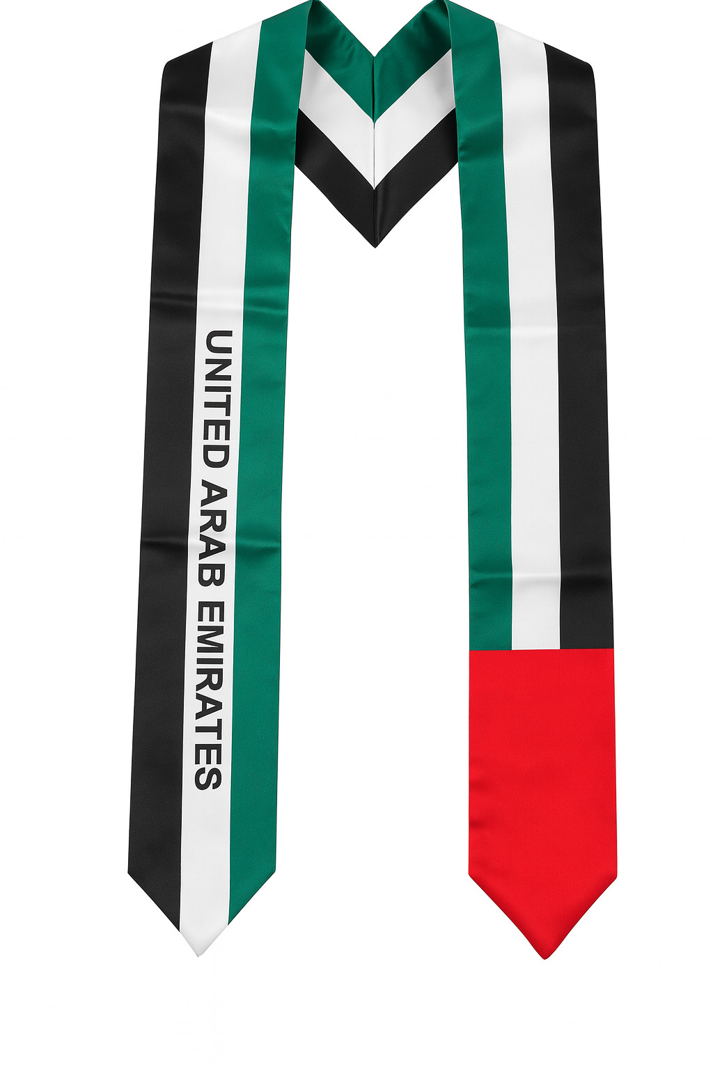 Premium UAE Flag Graduation Stole Sash International Student Unisex