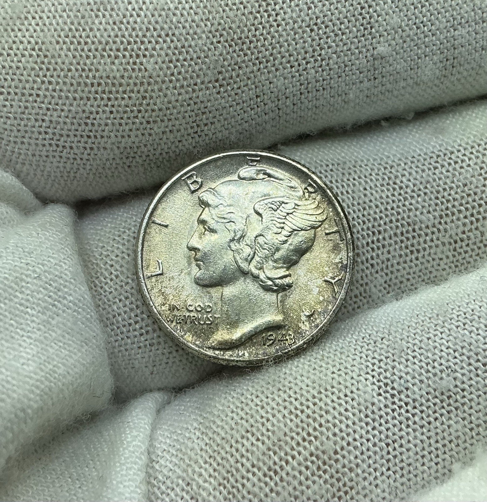 1943-P Philadelphia Mercury Silver Dime (AU) About Uncirculated A324