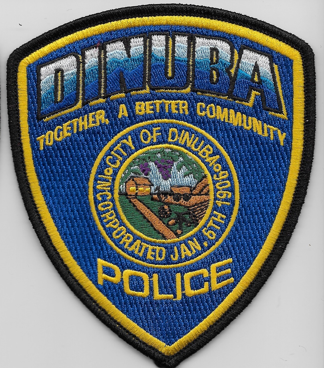 Dinuba Police State California CA Colorful