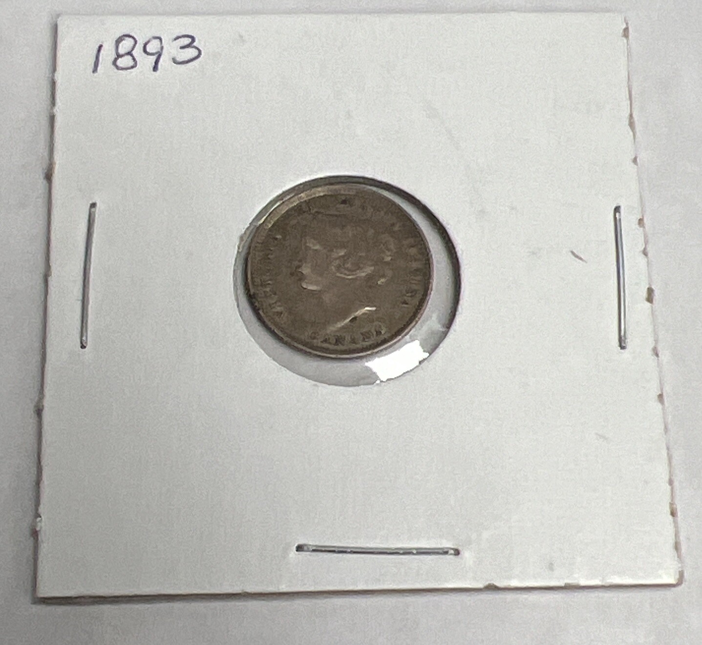 1893 Canada 5 Cents Silver Foreign Coin