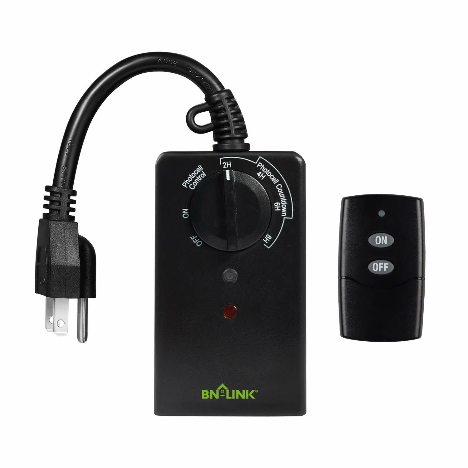 BN-LINK Outdoor 24-Hour Water Resistant Timer With Photocell Light Sensor