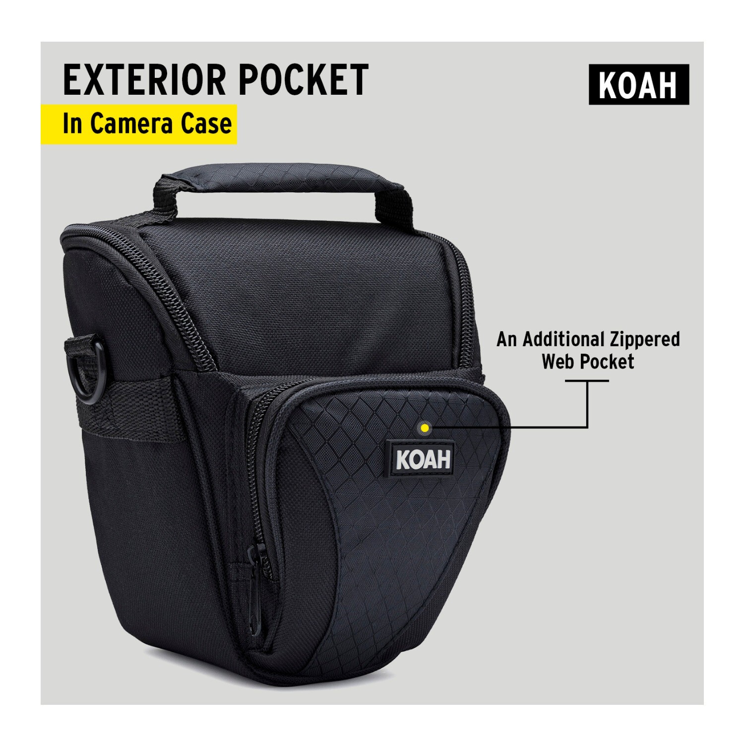 Koah Holster Camera Case and Accessory Bundle for DSLR, Mirrorless, & Camcorders