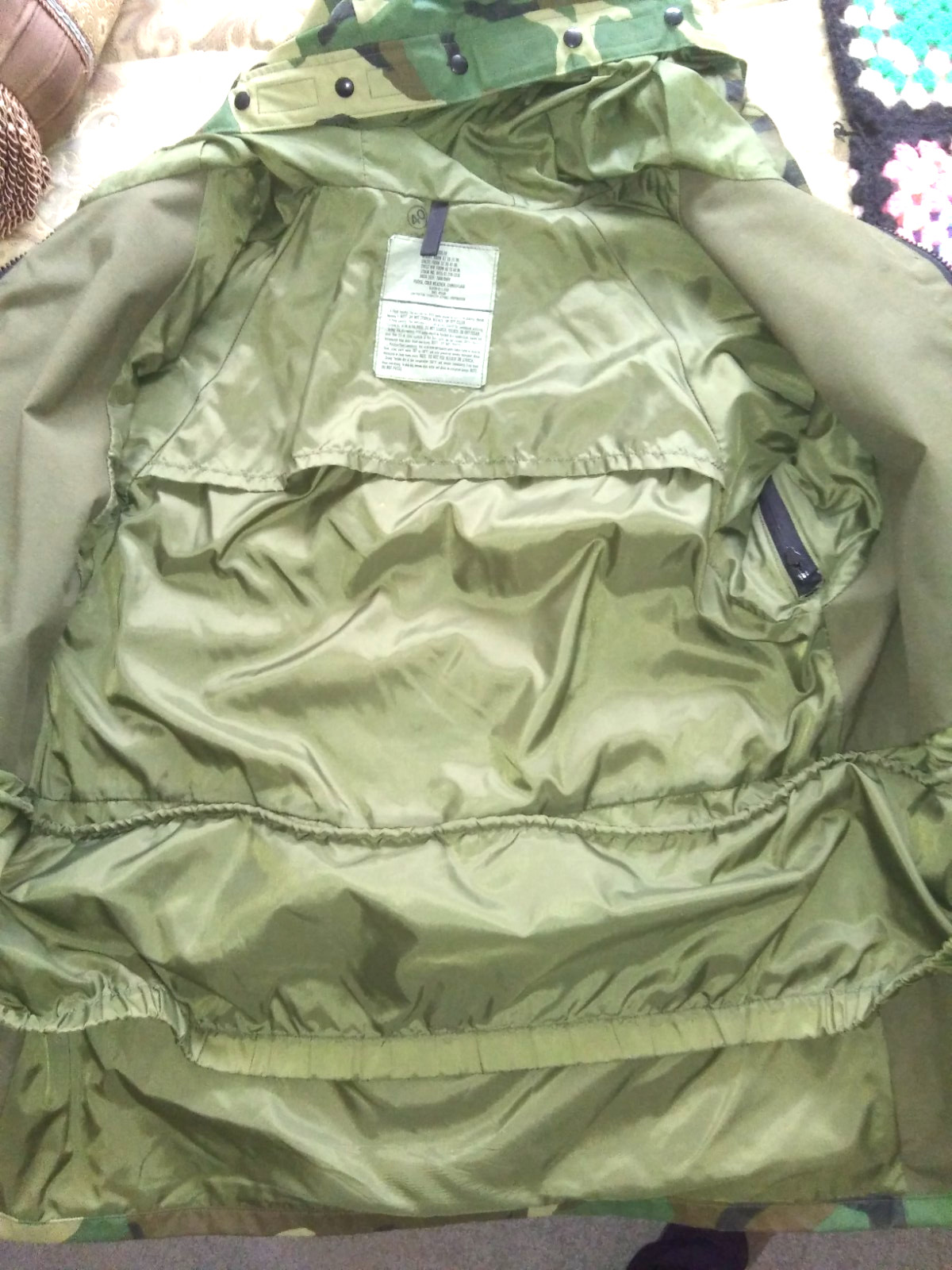 US Army Woodland Camo Parka size 40