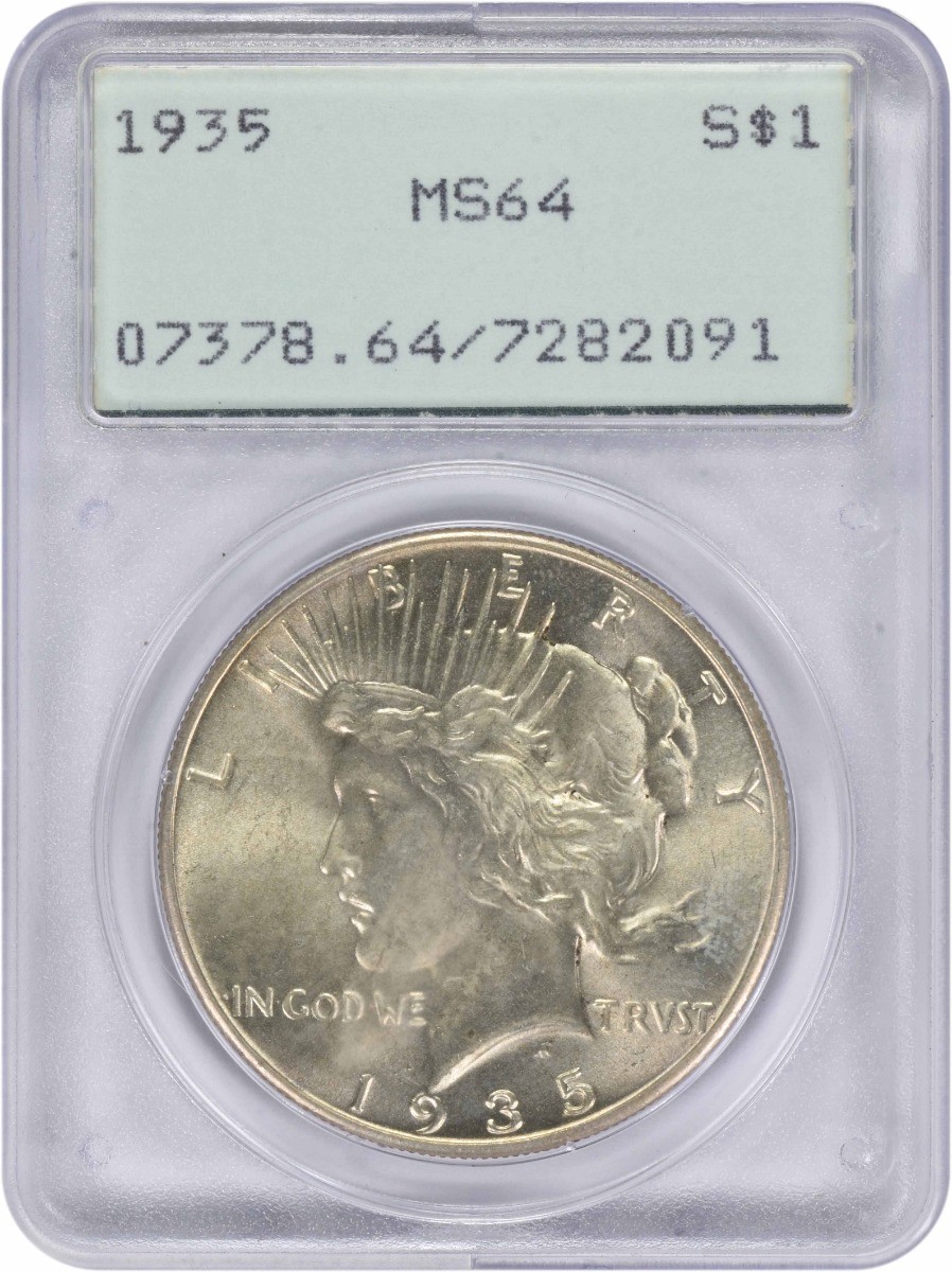 1935 Peace Silver Dollar MS64 PCGS