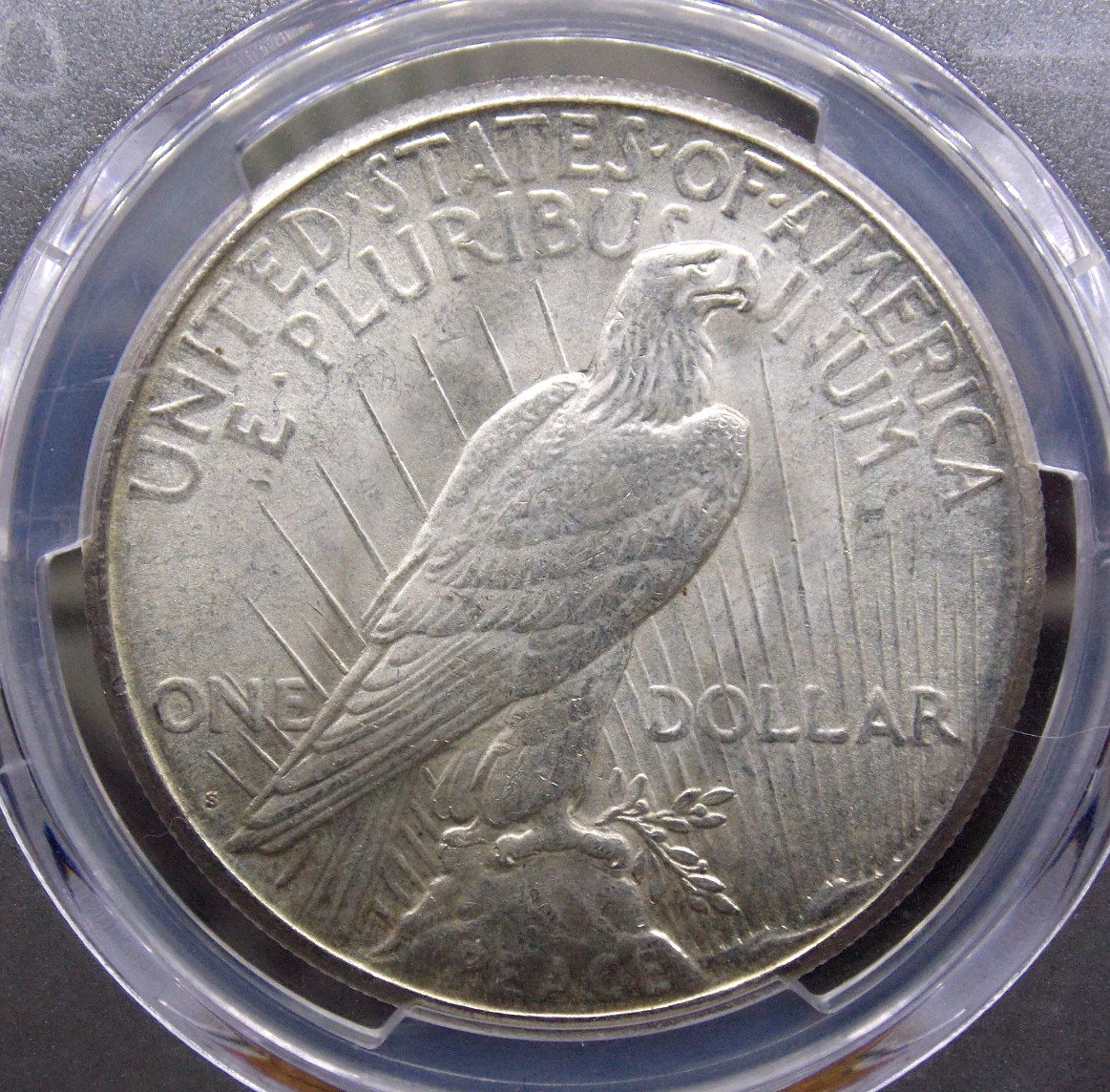 1922 "S" Peace SILVER Dollar $1 PCGS MS63 #305 Uncirculated BU Unc ECC&C, Inc.