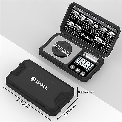 Precision Digital Milligram Scale 50g/0.001g, Calibration Weight & Reloading Acc