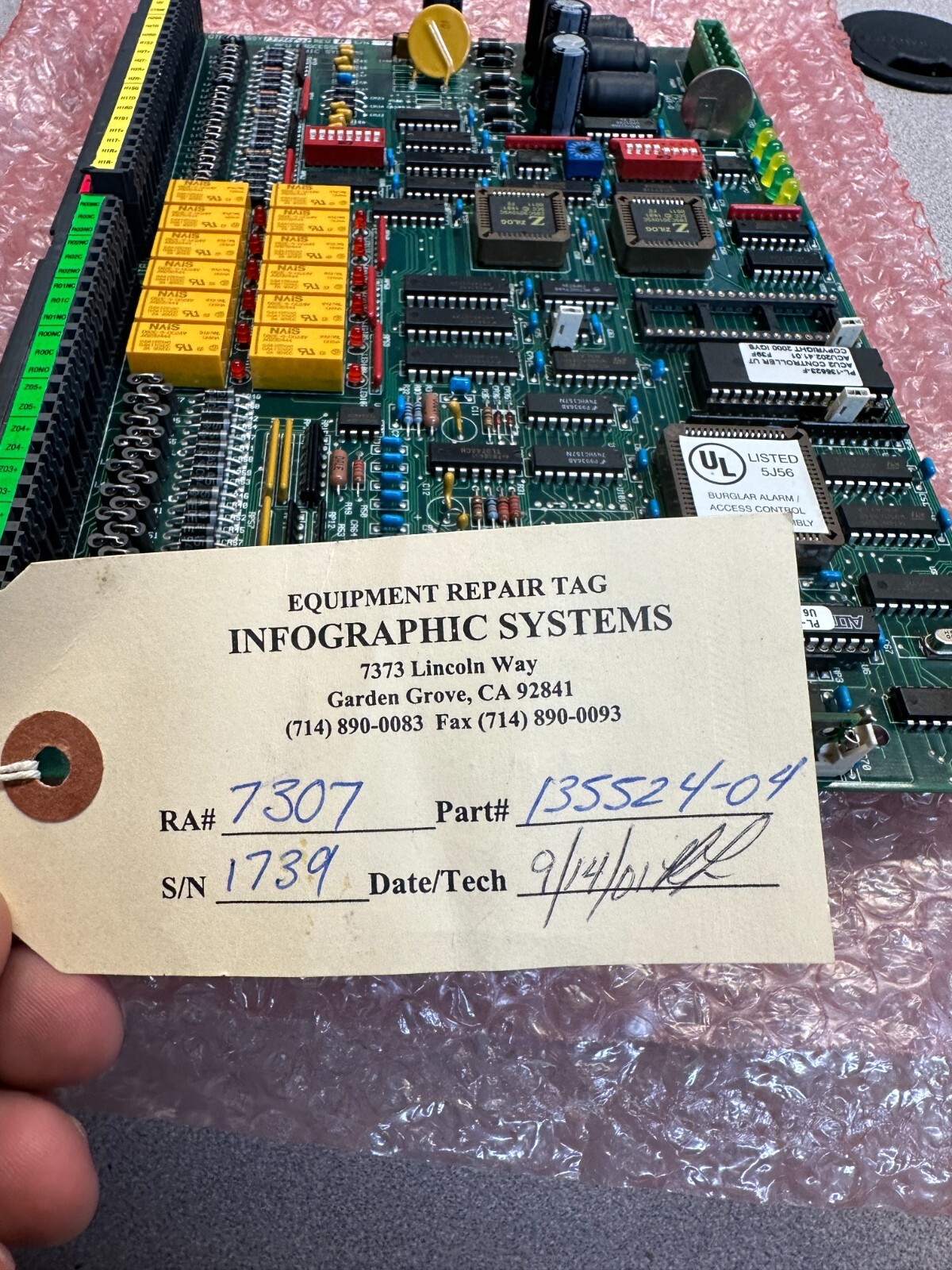 INFOGRAPHICS 135524-02 ACU PROCESSOR. REFURBISHED BY INFOGRAPHICS SYSTEM.