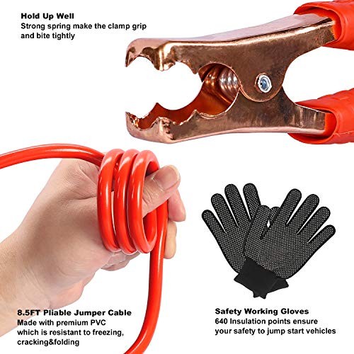 Car Roadside Emergency Kit – Premium, with Jumper Cables, Tow Strap, etc