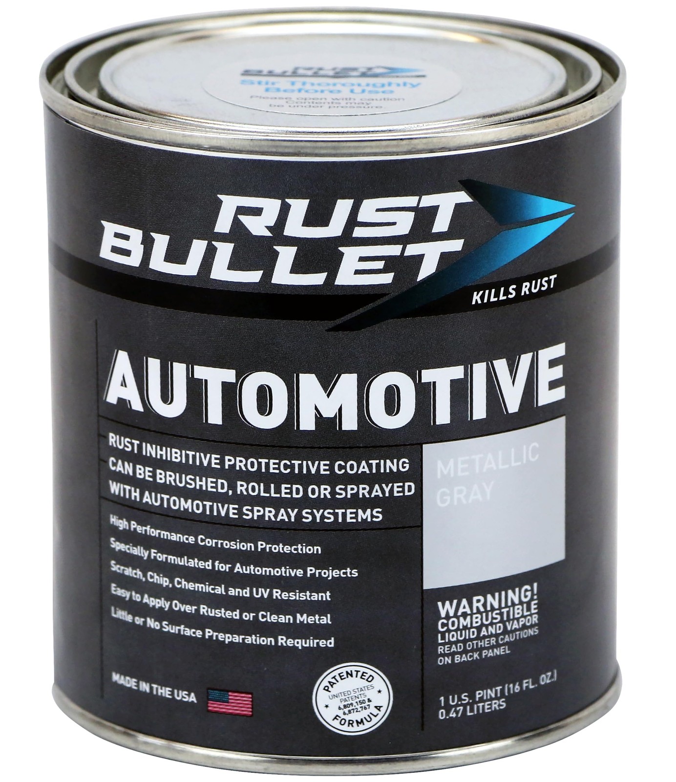 Metallic Gray Rust Inhibitor & Protective Coating for Cars, Trucks, Metal