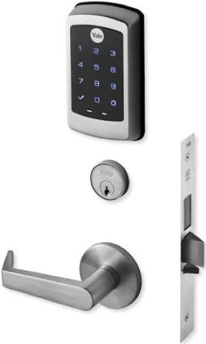 Yale TouchScreen Keypad Cylinder Lock- AUR NTM645-626 RH Silver-NEW (FPP005889)