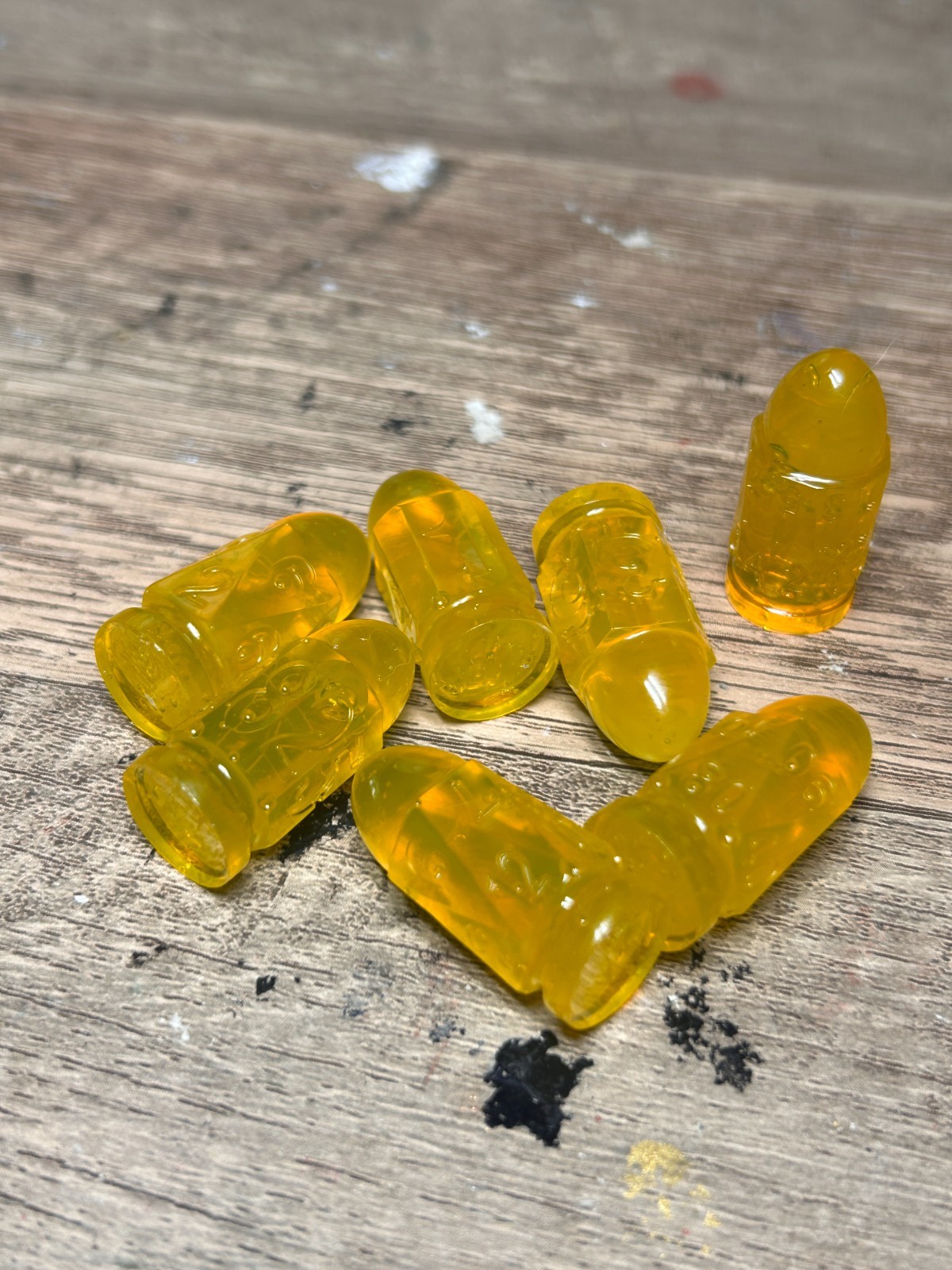RAW* Bullet Dice: Banana Yellow _ Resin-Cast Dice Set  *See Description* D&D