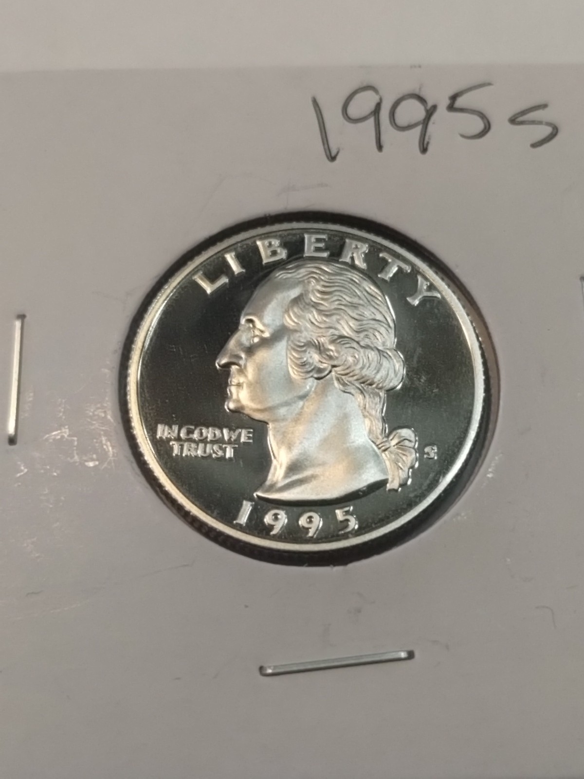 1995 S CLAD PROOF WASHINGTON QUARTER 25 CENT COIN BEAUTIFUL
