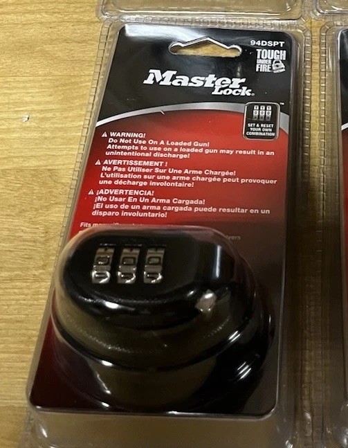 NIB Master Lock 94DSPT Set/Reset Combination Trigger Lock/Gun Lock #1