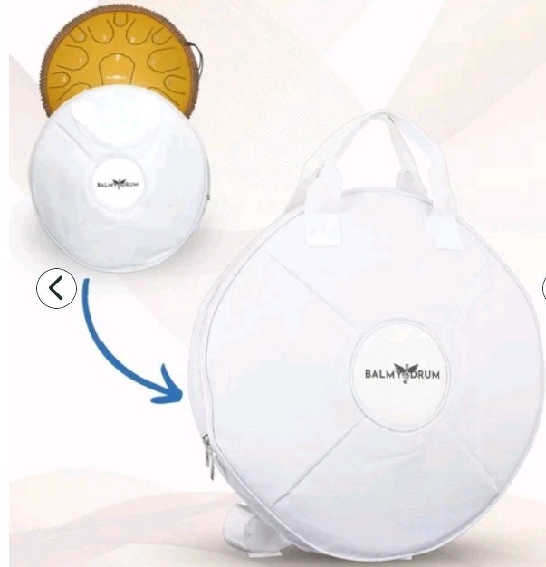New White Balmy Drum carrying bag 15-tone Backpack adjustable shoulder straps