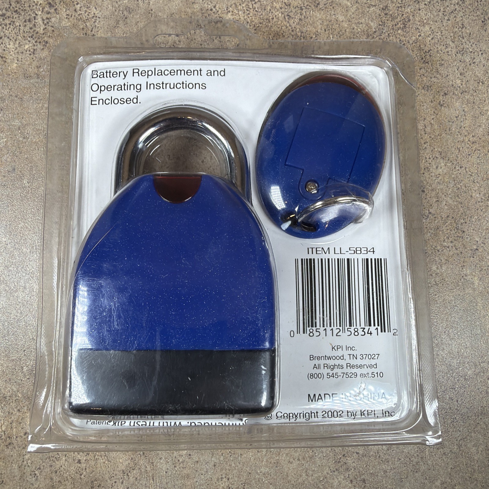 LASER LOCK Keyless Security Indoor Remote Padlock Remote 2002 KPI NOS