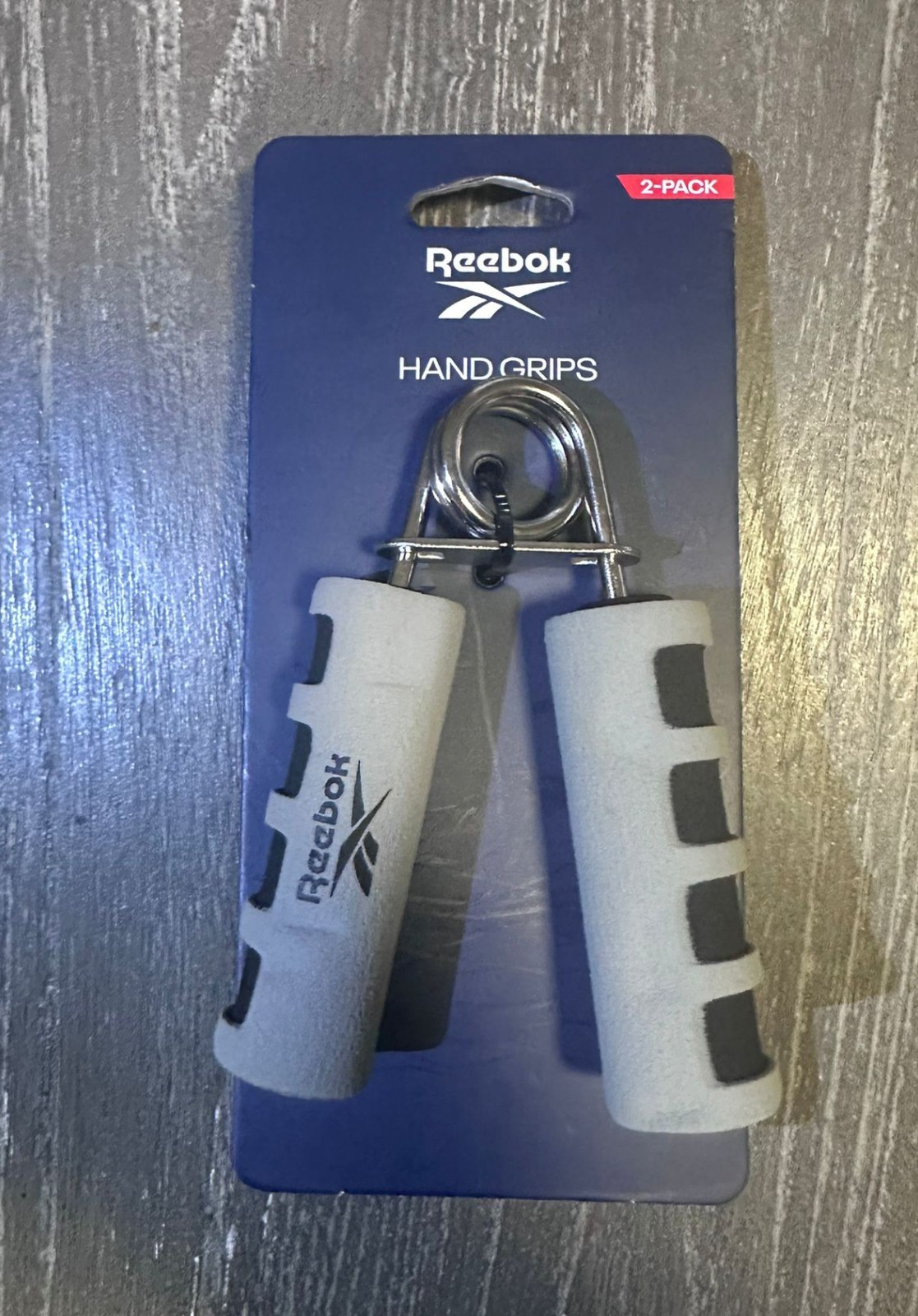 Reebok Hand Grips – 2-Pack – Grey/Black – Strength Training & Rehab – New