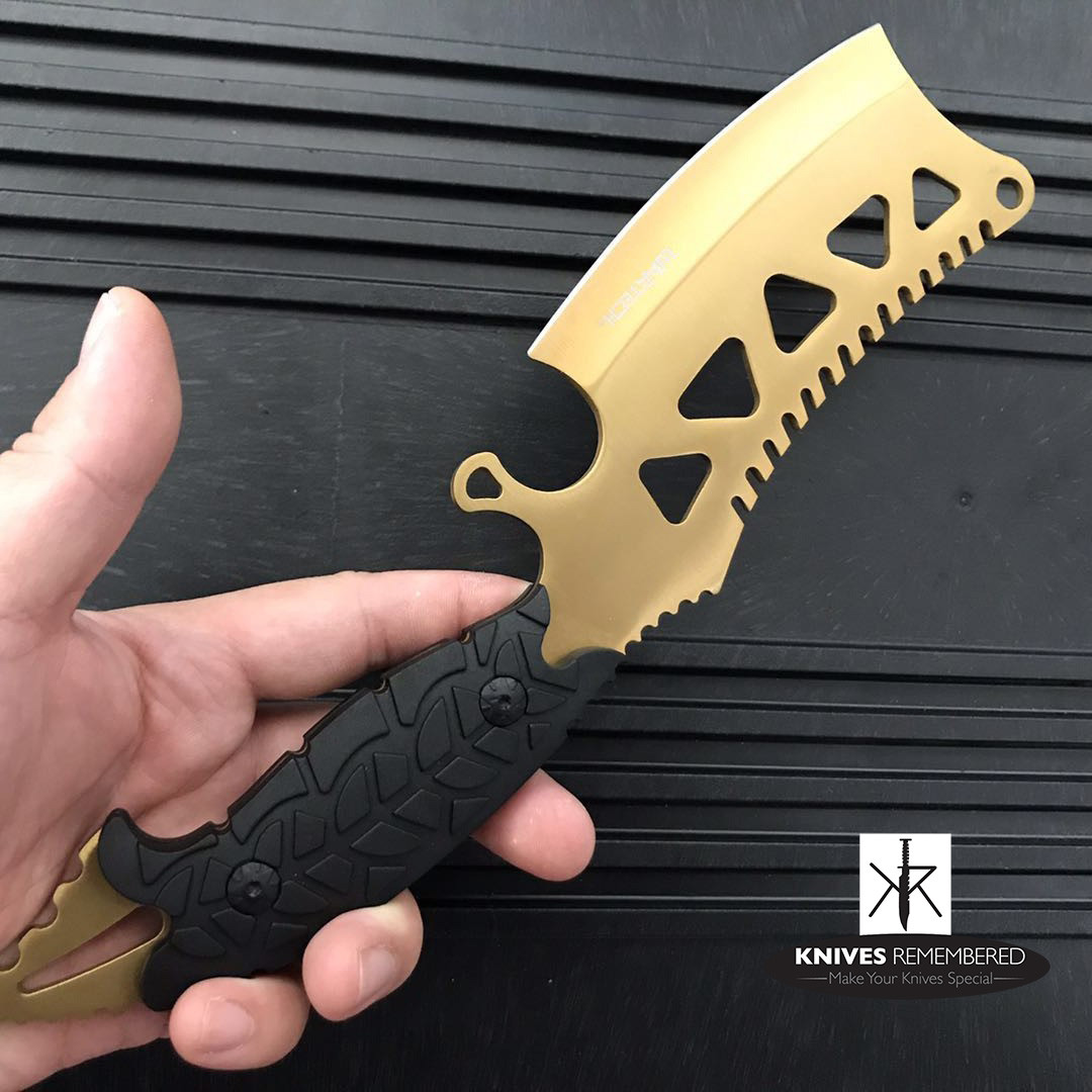 Monogram Custom Knives Engraved Personalized Knife Fixed Blade Hunting Cleaver