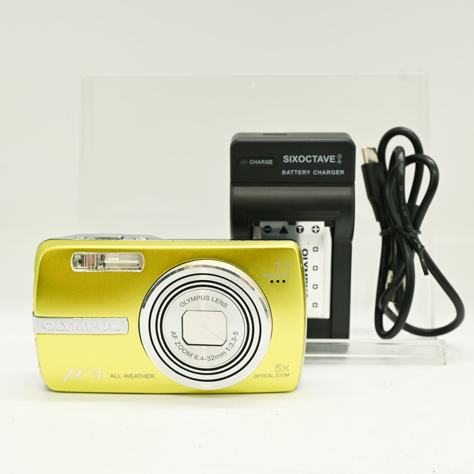 OLYMPUS Digital Camera μ750 Lime Green μ-750 GRN Excellent Condition