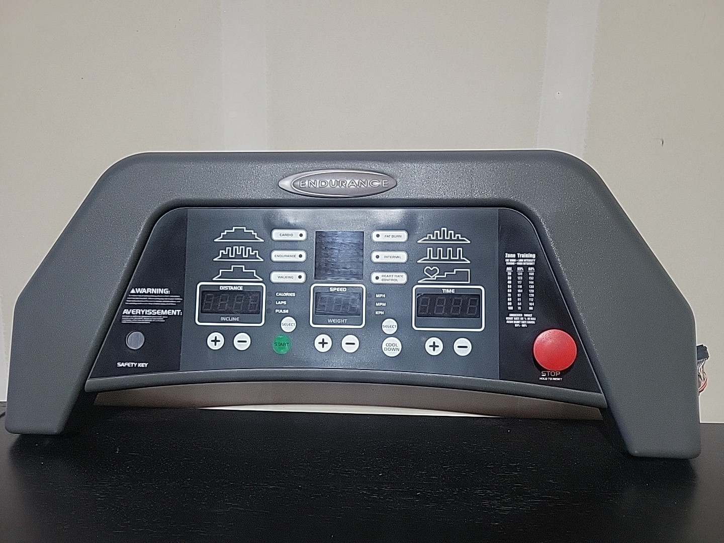 Endurance T6i HRC Treadmill Console (181)