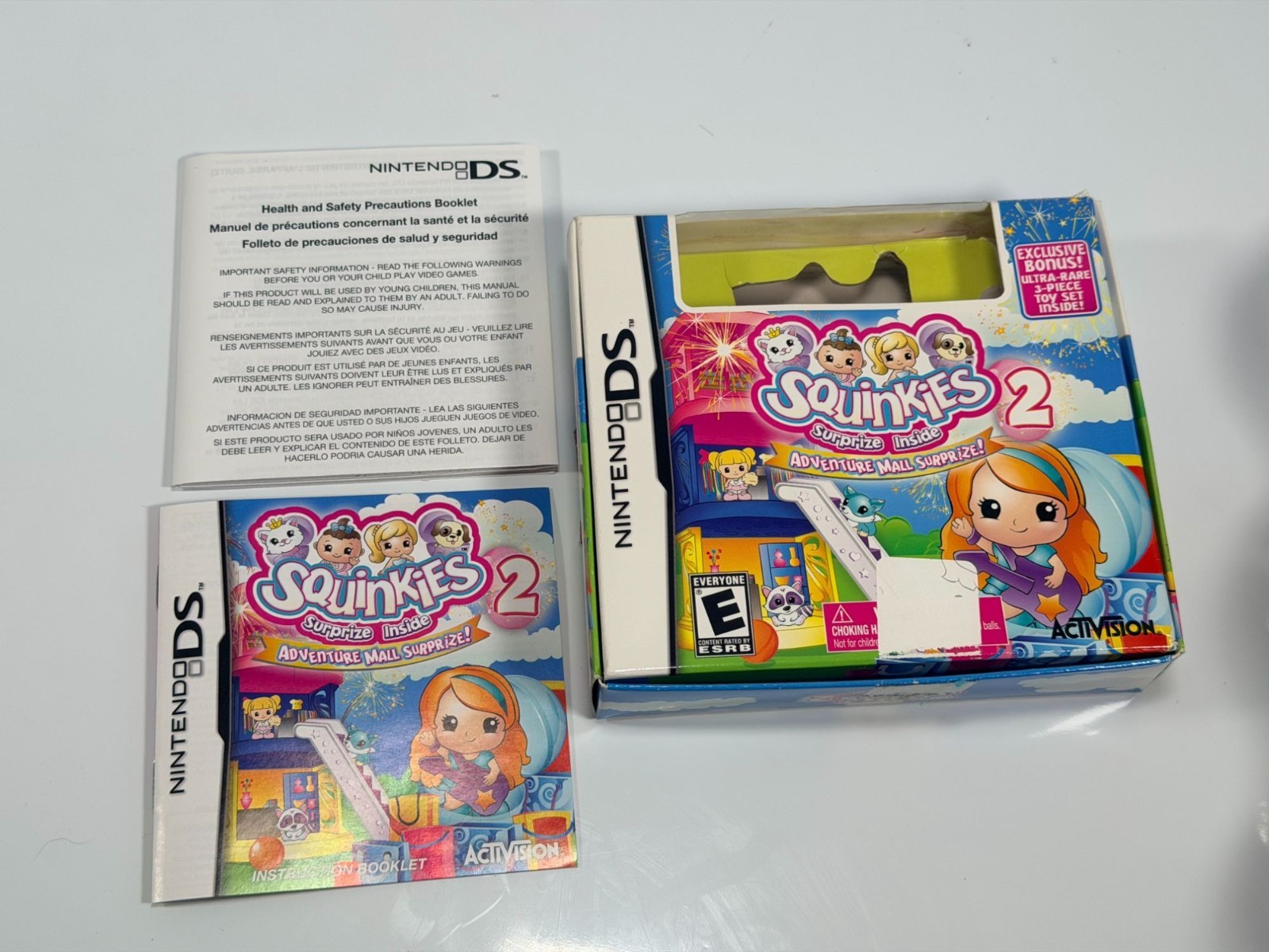 Box & INSTRUCTION BOOKLET ONLY* Squinkies 2 Box Nintendo 3DS  NO GAME!