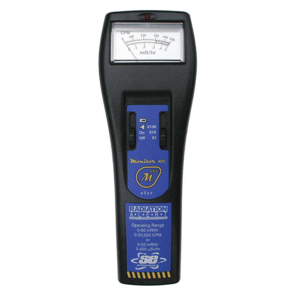 RADIATION ALERT 4EC Radiation Detector,0to500uSv/hr,Analog 3KWK9