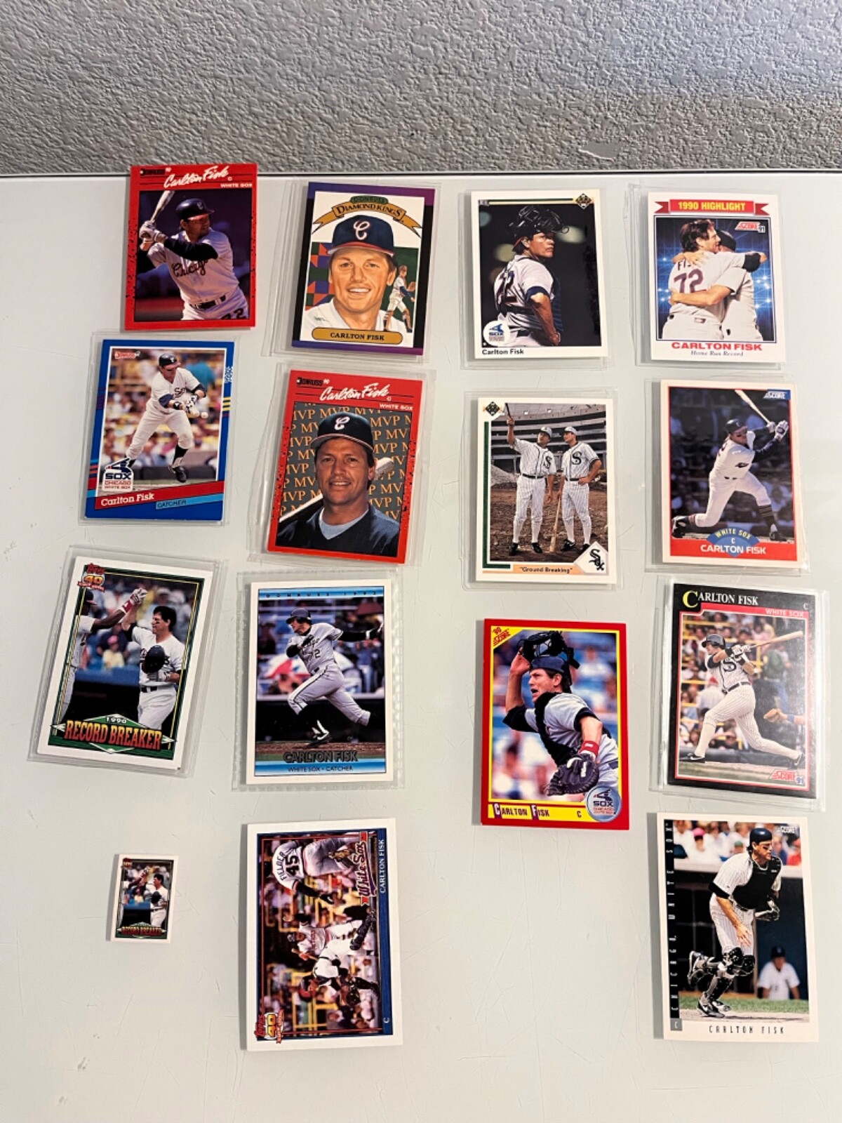 Carlton Fisk 23 Baseball Card Lot 1988-1993 Chicago Whitesox score-topps-upperde