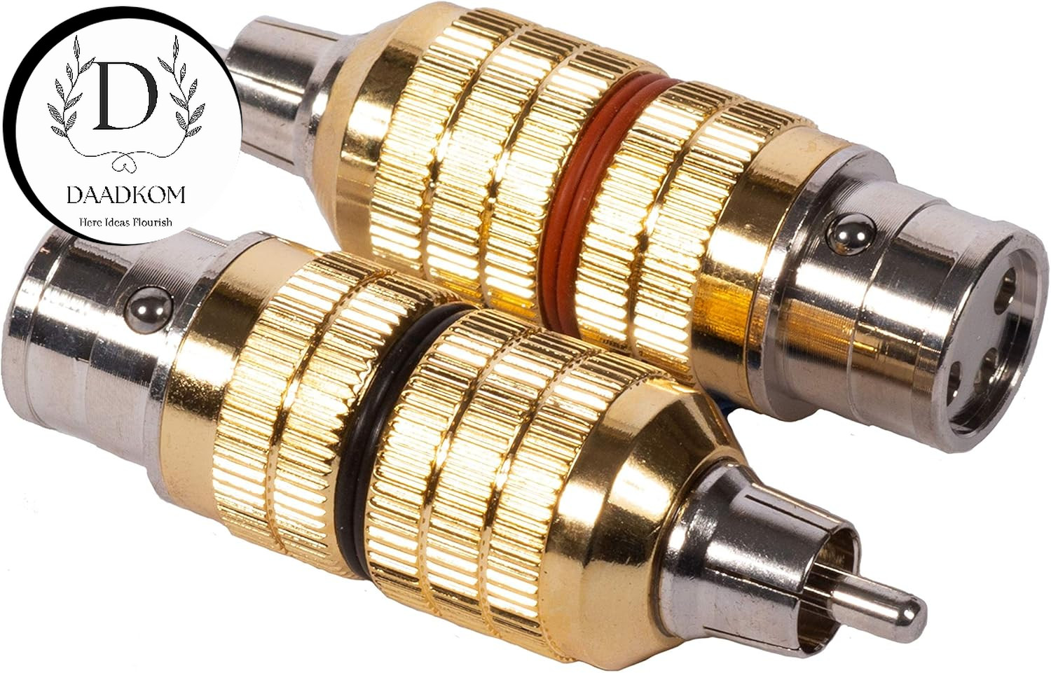 Clear Female XLR to Male RCA Adapters CGA FXLR-MRCA 2 Pieces 1 Pair FREE SHIPP