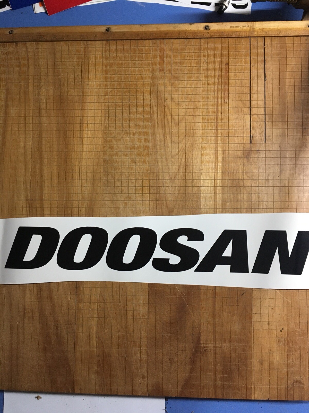 2-Doosan Forklift Decals Stickers in Black