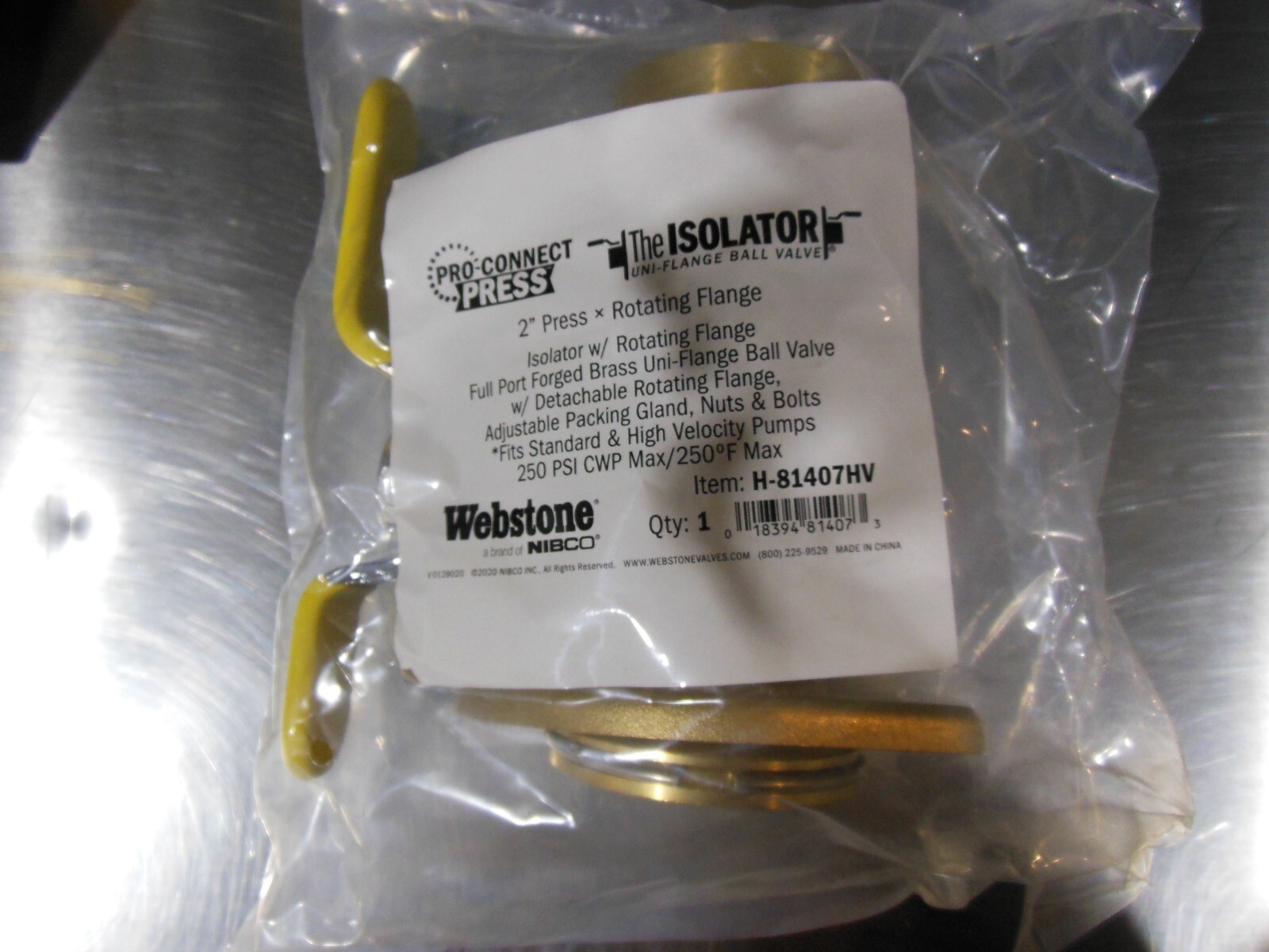 PRO-CONNECT PRESS THE ISOLATOR UNI-FLANGE BALL VALVE 2" PRESS X ROTATING VALVE